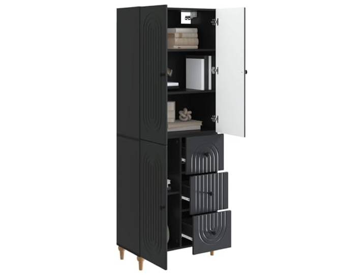 KTHLBRH 2-teiliges Schrank-Set 66 x 34,5 x 90 cm Technisches Holz, modernes Design, für den Innen- und Außenbereich, konfigurierbar