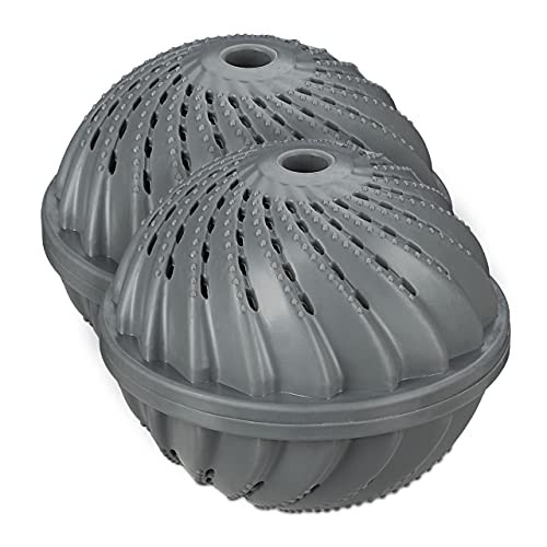 Relaxdays Wasbol set van 2, grijs
