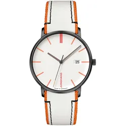 Junghans 41/4480.00 Unisex-Armbanduhr Form Quarz Weiß/Orange