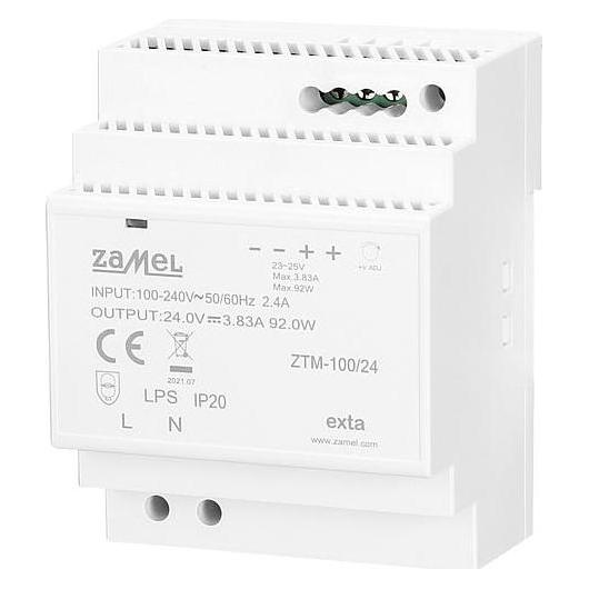 Zamel HutschienenVorschaltNetzgerät 24VDC92W3,83A ZTM10024 (612385)
