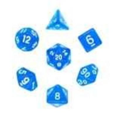 Pegasus DIC17518 - Würfelset RPG Transparent: Deep Blue (7)
