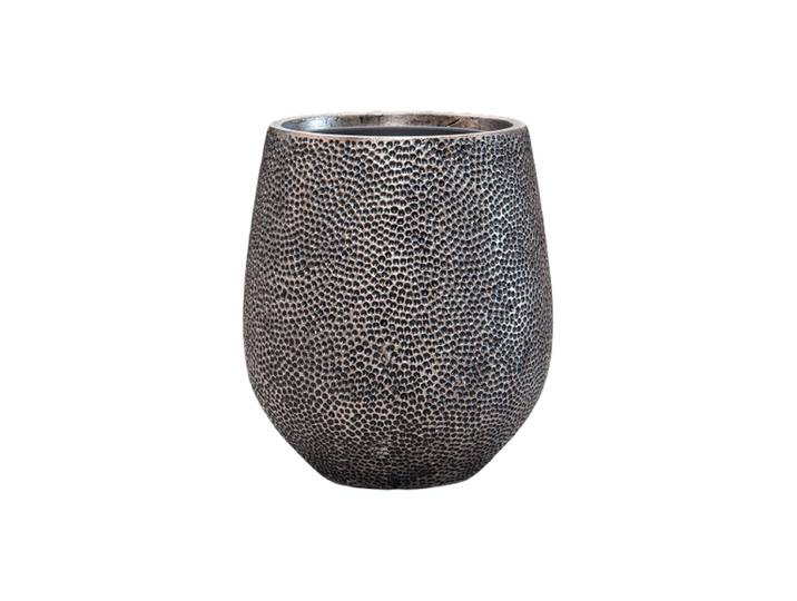 Grosser, hochwertiger Blumentopf „Opus Hit Darcy“, verschiedene Grössen Silber Baq Design