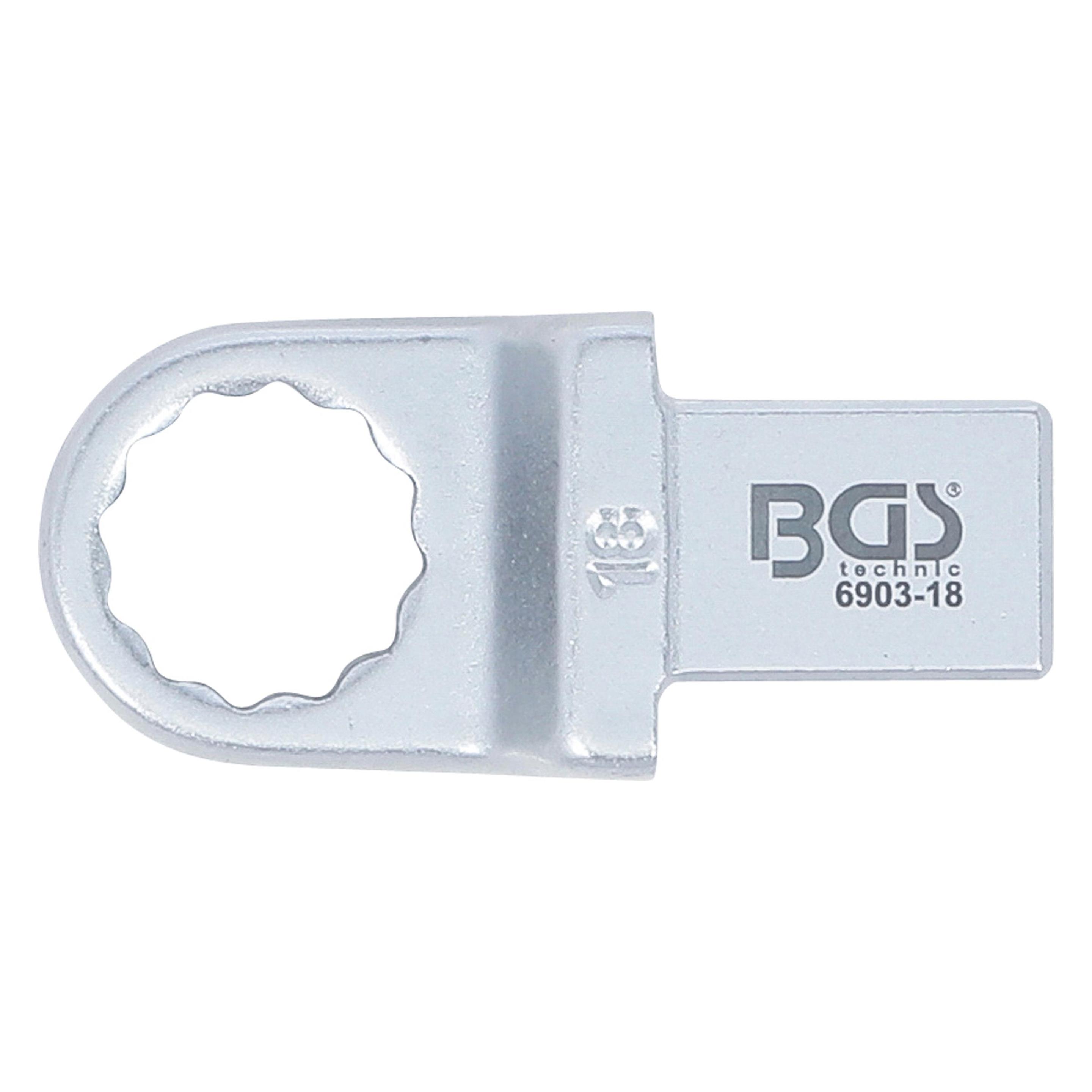 BGS Einsteck-Ringschlüssel 18 mm Aufnahme 14 x 18 mm (6903-18)