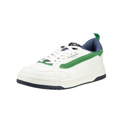 Sneaker SCOTCH & SODA "Scotch & Soda Sneaker Lederimitat/Mesh", Herren, Gr. 42, grün (weiß, grün), Lederimitat, Textil, Schuhe Sneaker