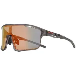 Red Bull Spect, Herren, Sportbrille, Radbrille Rumble Photochromic I°BOOST (Black, matt x'tal li grey, Black/Photochrom Red Mirror, brown photochromic), Schwarz, Grau