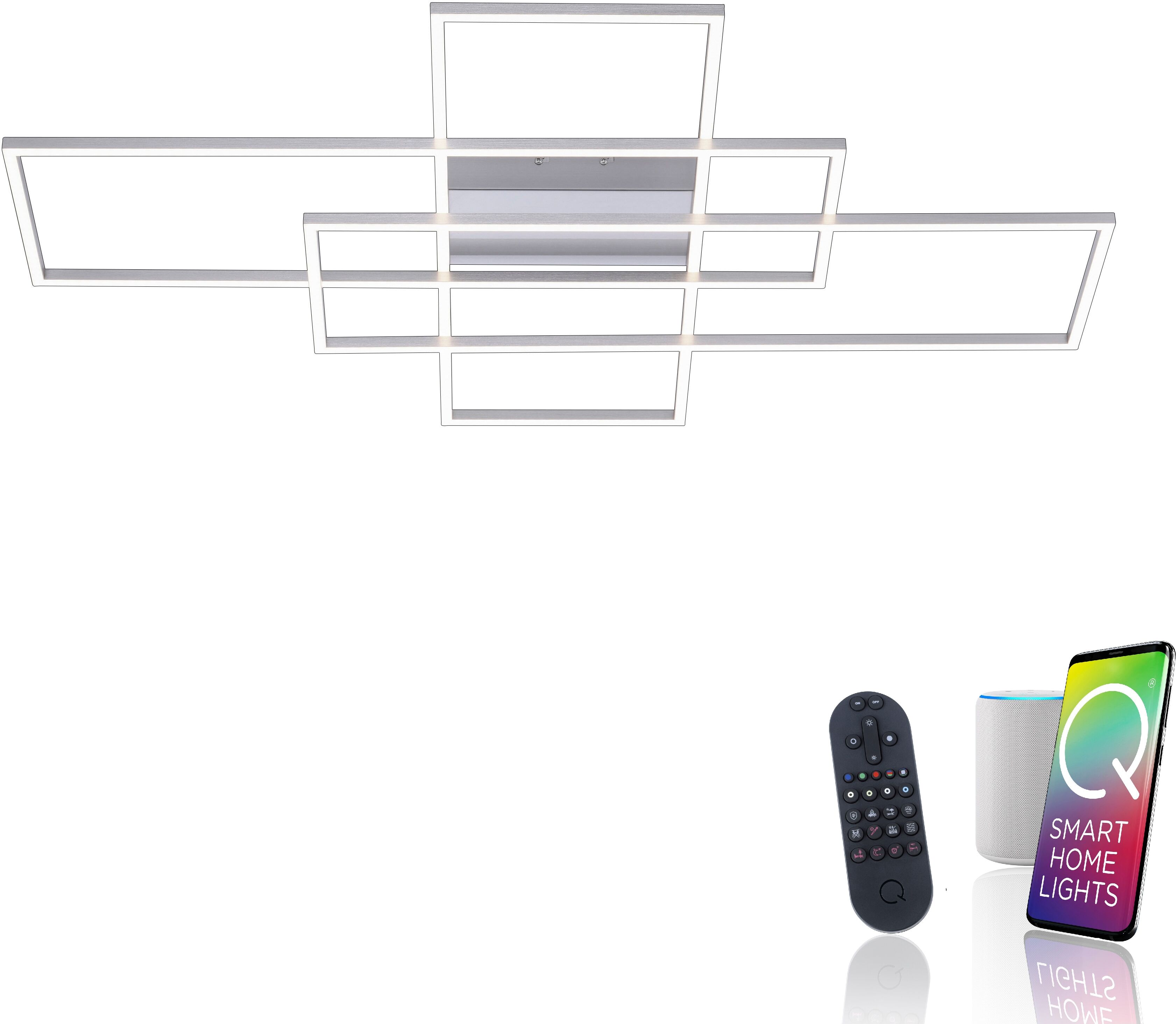 LED Deckenleuchte "Q-INIGO", weiß (stahlfarben), 3, 1 Stk., NEUHAUS Q SMART HOME LIGHTS, Leuchten, LED Deckenleuchte