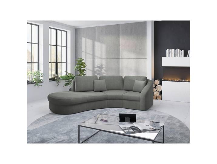 Ecksofa, Schlamm, 266x230 cm, Textil, 4-Sitzer & Organische Form, Modern, sit&more