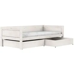 Lifetime Einzelbett mit Doppelbettkasten  Basis , weiß , Maße (cm): B: 207 H: 64 T: 102.0