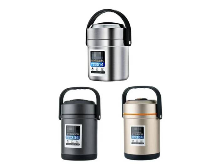 Boîte à riz portable en acier inoxydable 304, récipient alimentaire, boîte à lunch, vaisselle, isolation thermique, thermos, boîte à bento scolaire