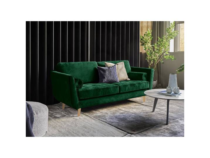 Canapé Vieux Lyon 2-3 places Vert/Vert émeraude Microfibre Panja 205 x 85 x 96cm Industriel