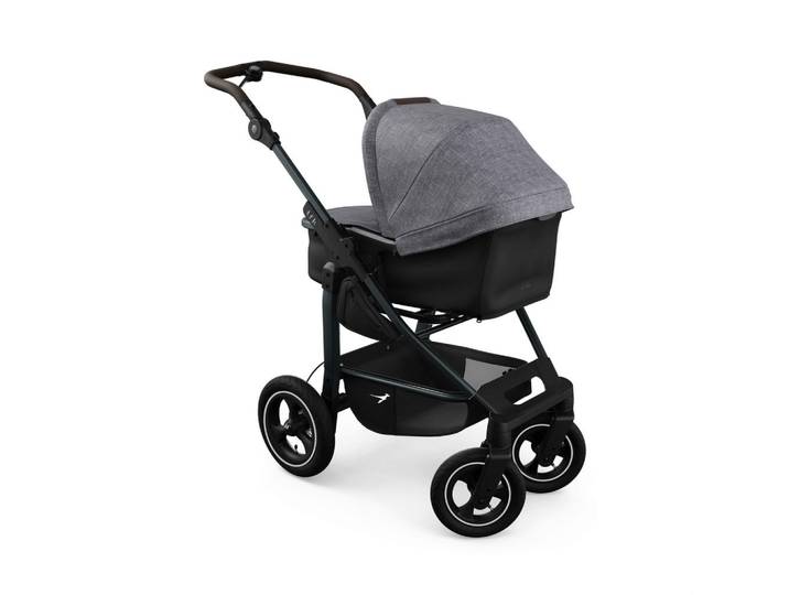 TFK Kombikinderwagen mono4 2-in-1 Kombikinderwagen, Grau, 3-teilig, 57x111x108 cm, Feststellbremse, Fußstütze abklappbar, Federung, kugelgelagerte Räder, 5-Punkte-Gurt, Doppelbremse, Handbremse, für Babyschale geeignet, Griff in Lederoptik, Transportsicherung, mit Tragegriff, Sitz umsetzbar, erweiterbar Geschwister, Reflektorstreifen, abnehmbarer Schutzbügel, Wanne umbaubar zu Sportsitz,5-Punkt-Gurt, Gurtschoner, Schutzbügel abnehmbar, umsetzbar,Matratze, Babywannendecke Magnetknöpfen, Baby on Tour, Kinderwagen, Kombikinderwagen