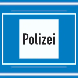 HB-Druck Richtzeichen Polizei Symbol Schild A5 (148x210mm)