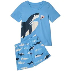 Tchibo - 2 Kinder-Shorty-Pyjamas - Baby - Gr. 86/92 - orange/print