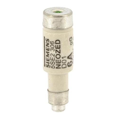 Siemens Neozed zekering D01 6A met groene trekker