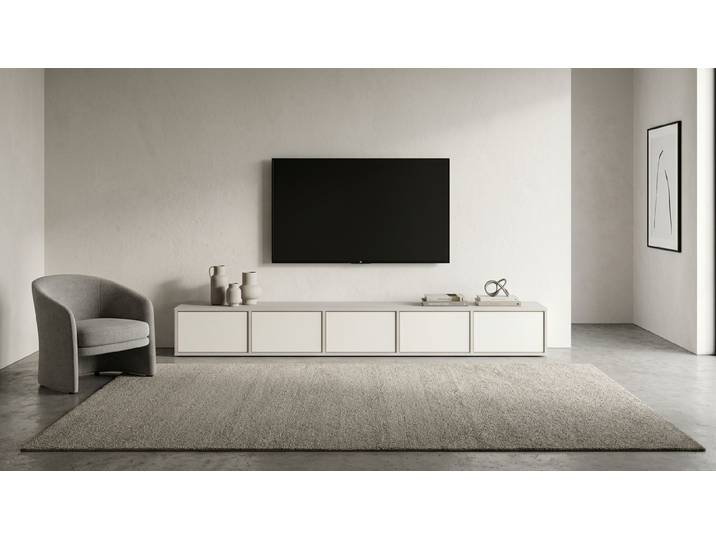 Meuble bas Pickawood Mélaminé premium Blanc gris