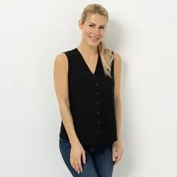 KIM & CO. Top, Zierknöpfe Brazil Knit Jersey V-Ausschnitt figurumspielend