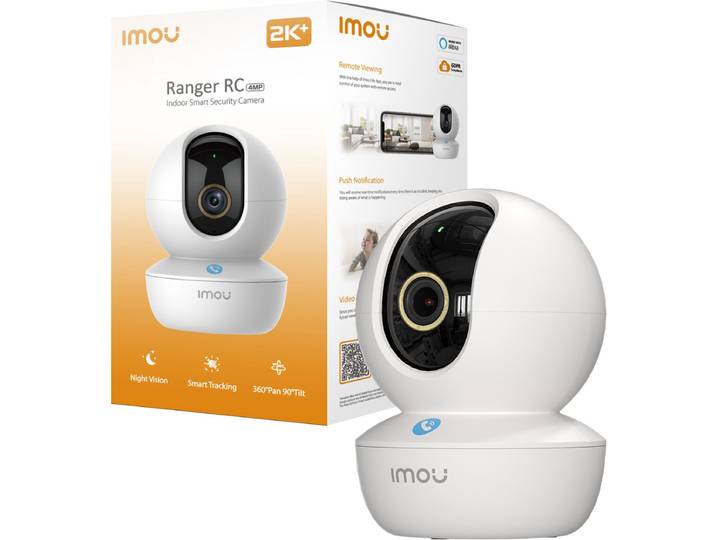 IMOU Ranger RC 2K+ Binnen Beveiligingscamera 4MP - Wifi IP Camera - 360° Draaibaar - AI Persoonsdetectie & Auto Tracking - Nachtzicht - Tweeweg Audio - Privacy Mode