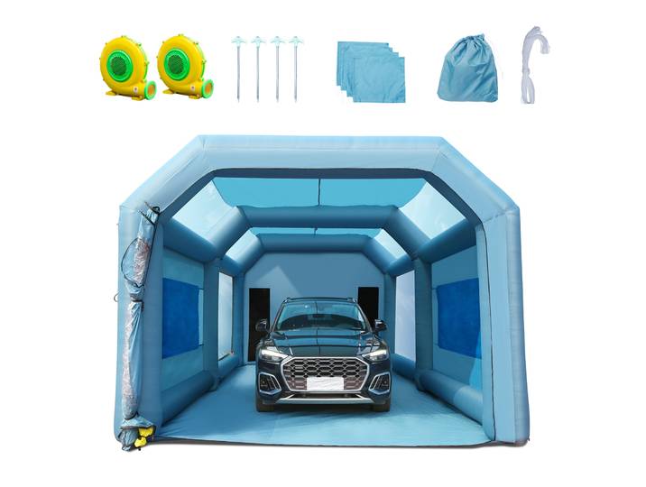 SucceBuy cabine de peinture gonflable avec souffleurs cabine de pulvérisation gonflable cabine de pulvérisation puissante système de filtre à air pour tente de peinture de voiture