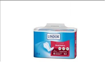 Lindor Pensos Higiénicos Anatómico Absorção Maxi 20 un