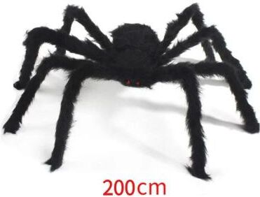 Uplifted Finds Extra Large Plush Black Spider Outdoor Home Bar Haunted House Horror Decoration 200cm