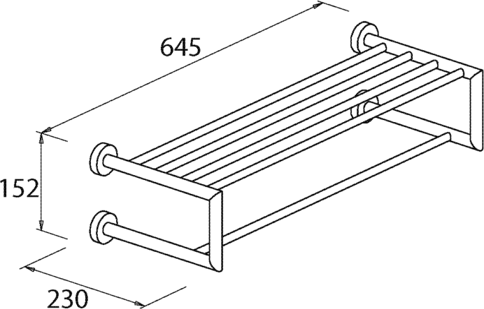 Bravat Varuna Handtuchablage 779110 chrom, zum Kleben/Schrauben