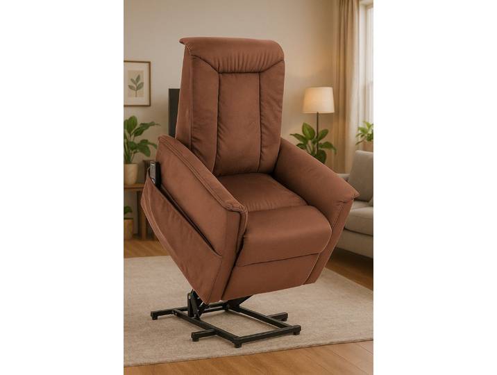 bv-vertrieb TV-Sessel TV-Sessel Bezug braun Fernsehsessel Aufstehhilfe Wärmefunktion #4319, Shiatsu-Massage