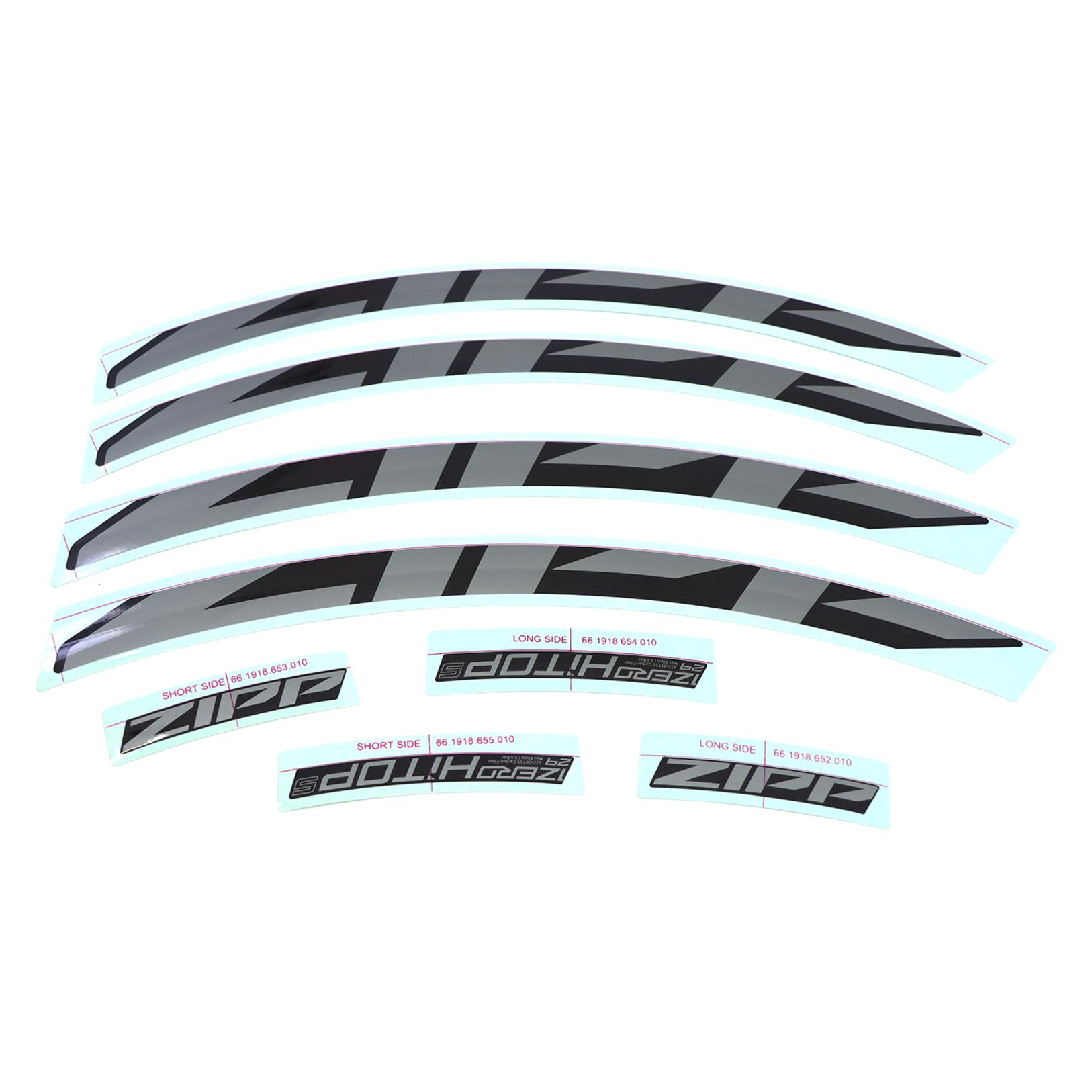 Zipp Wheel Decal Kit 1Zero Single Rim Silver (37370562)