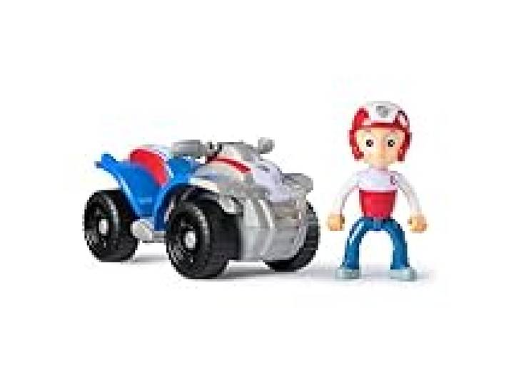 Paw Patrol - Pat Patrouille - Véhicule 15 Cm Et Figurine Ryder Voiture Figurine À Collectionner - Jouet Fabriqué Avec Plastique Recyclé - Voiture Enfant - Pat Patrouille Jouet - Dès 3 Ans