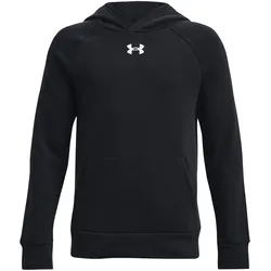 Under Armour RIVAL Hoodie Kinder | Gr. M | schwarz - schwarz