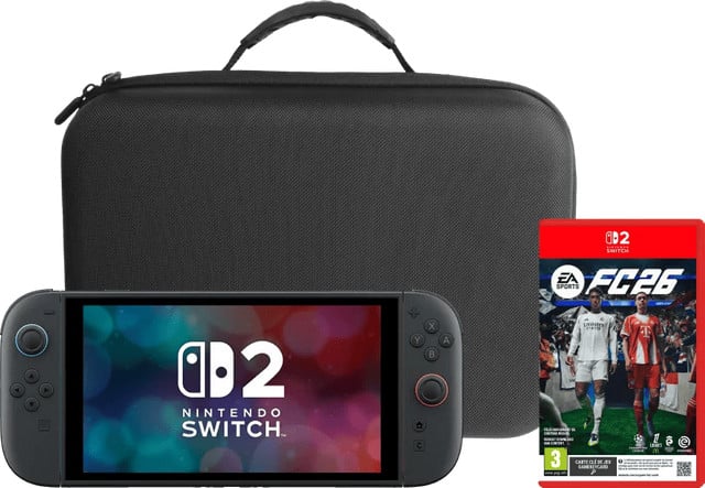 Nintendo Switch 2 (2026) met EA Sports FC 26 en BlueBuilt Travelcase