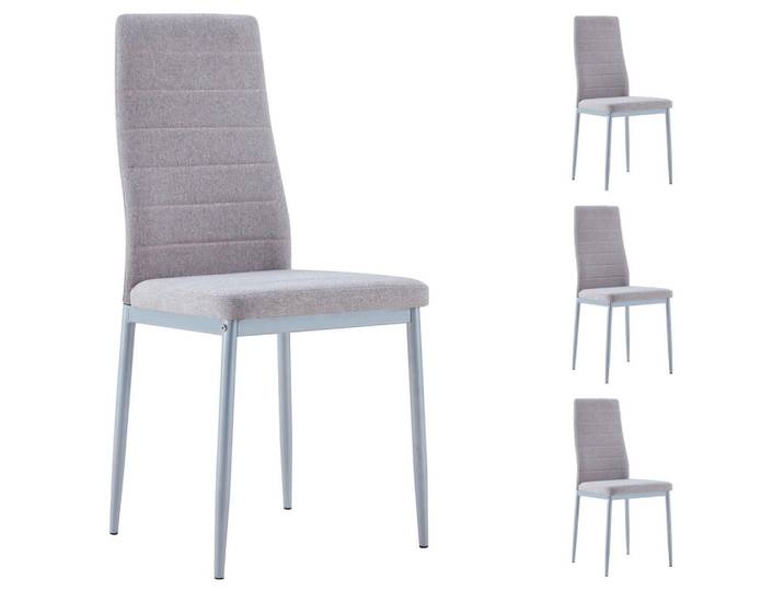 Idimex Esszimmerstuhl Nathalie 4er-Set grau, Grau, Mode, 43x100x50 cm, Esszimmer, Stühle