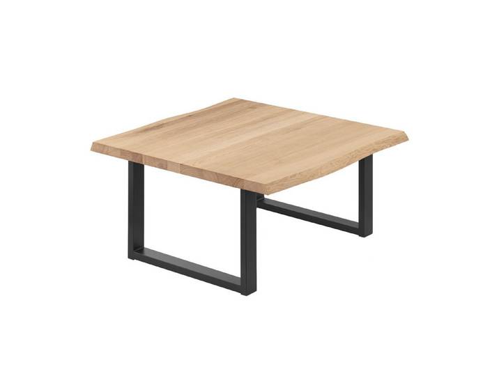 LAMO Manufaktur Baumkantentisch Loft Esstisch Massivholz inkl. Metallgestell (1 Tisch), Baumkante massiv
