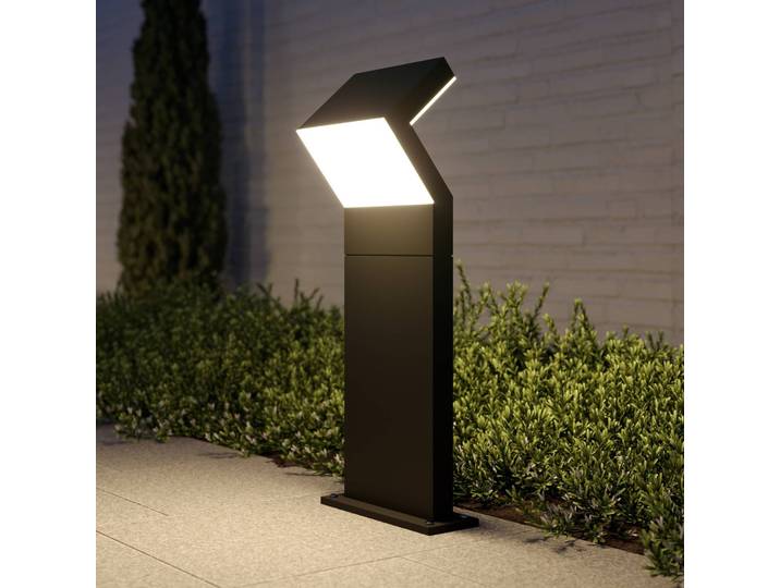 LED Sockelleuchte Havin Arcchio, schwarz, Aluminium, Modern, LED Außenleuchte