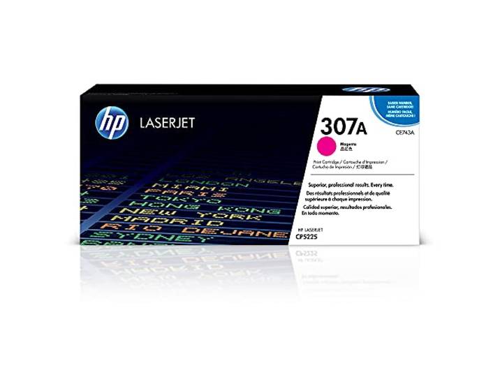 HP 307A Toner LaserJet Magenta Authentique (CE743A) pour HP Color LaserJet Professional CP5220\, Rendement standard