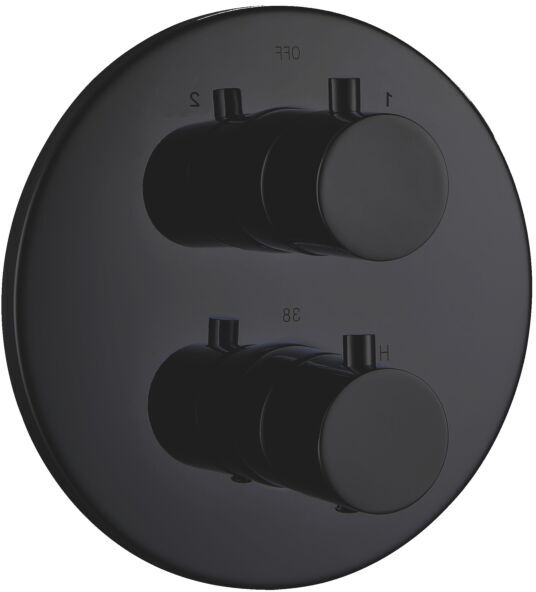 AqvaZone AqvaTherm Fertigmontageset 054565702 schwarz matt, Thermostat-Mischer