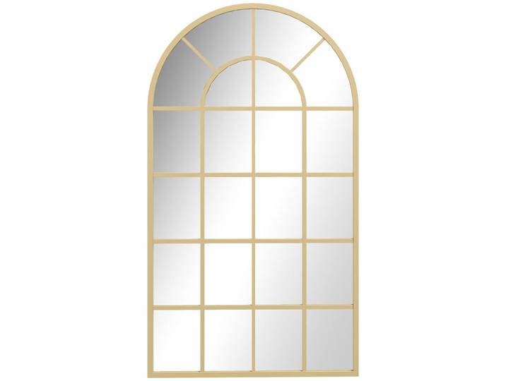 Homcom Wandspiegel Garderobenspiegel 110 x 65cm Flurspiegel mit Metallrahmen, Goldfarben, Glas, 65x2.5x110 cm, Spiegel, Wandspiegel