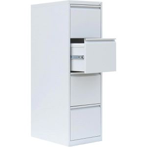 Lüllmann Hängeregisterschrank 560417, 1-bahnig, 4 Schübe, weiß