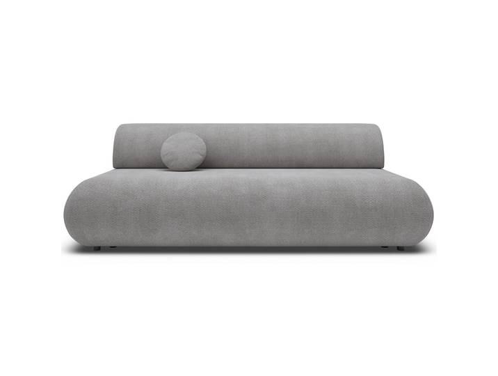 Dreisitziges ausklappbares Sofa Armone in grauem Chenille