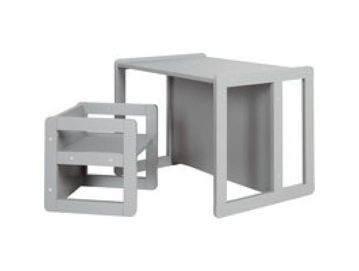 ROBA Ensemble de table et chaises pour tout-petits « Montessori 3 en 1 », 2 pièces. (gris)