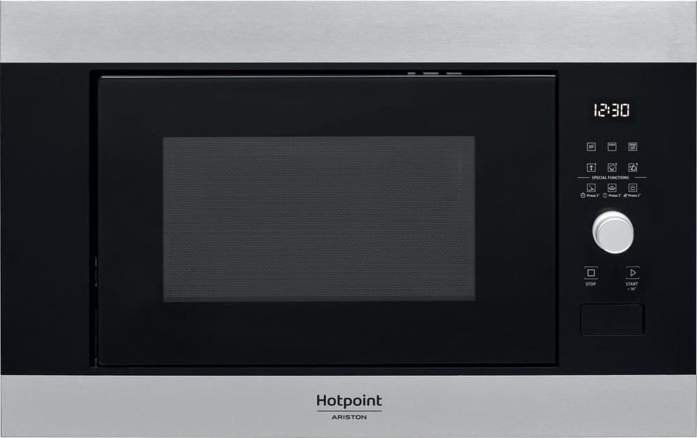 Hotpoint MF20G IX HA.1, Integriert, Grill-Mikrowelle, 20 l, 800 W, Eingebautes Display, Drehregler, Berührung