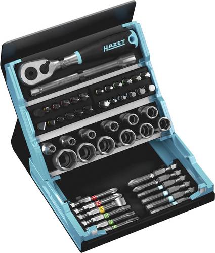 Hazet SmartCase 2200SC-2 Bit-Set 50teilig Innen-Sechskant, Schlitz, Kreuzschlitz Phillips, Kreuzschlitz Pozidriv