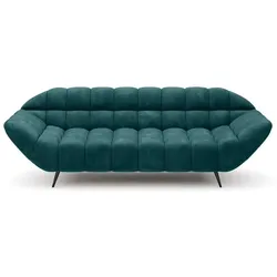Sofa Gappa Stoff Grün Smaragd 3-Sitzer