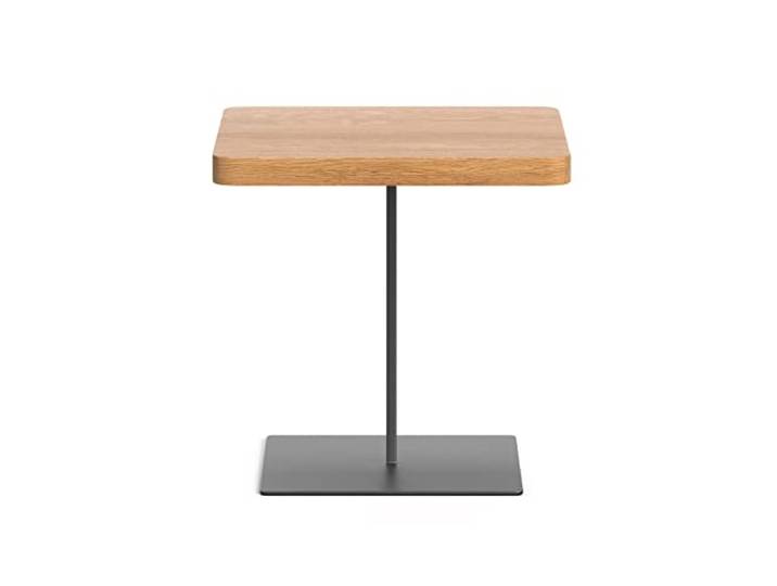 Danzz Loft-Plane-Nachttisch, Nachttisch aus Holz mit Metallgestell, handgefertigter robuster Tisch aus Massivholz, Premium-Qualität, 40x40x39 cm