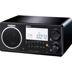 Sangean WR-2 Tischradio UKW, MW AUX, Funkempfang, UKW, MW Echtholzgehäuse, Weckfunktion, Inkl. Fernbedienung Schwarz