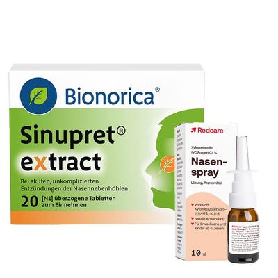 Sinupret® extract + Redcare Xylo 0,1% Nasenspray 1 St Set