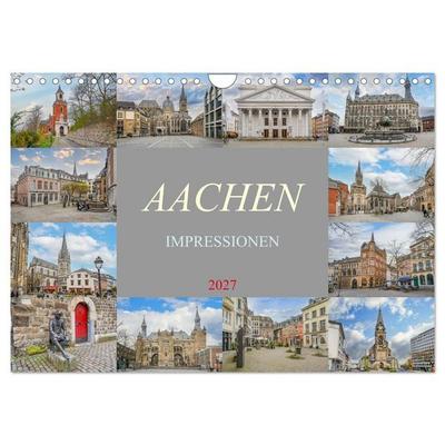 Aachen Impressionen (Wandkalender 2027 DIN A4 quer), CALVENDO Monatskalender