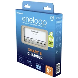 PANASONIC Eneloop Smart 8 Charger BQ-CC63 Akku-Ladegerät (ohne Akkus)