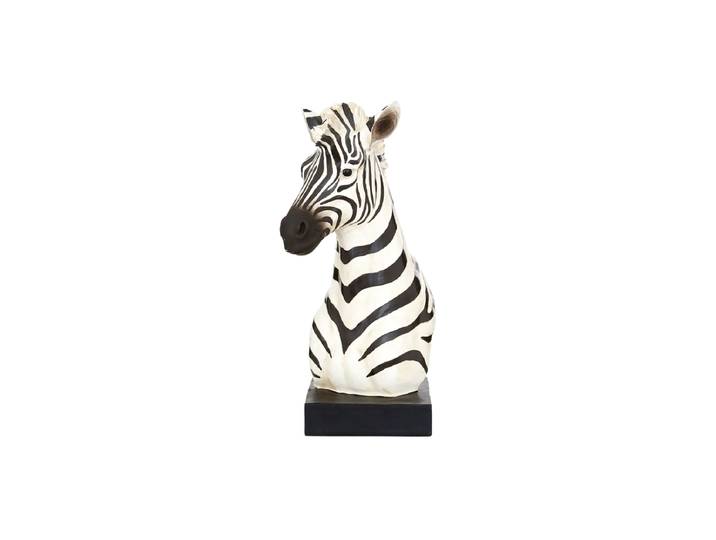 Handgefertigtes Dekorationsobjekt „Boho Zebra“ Weiss, Schwarz FIFTY FIVE SOUTH