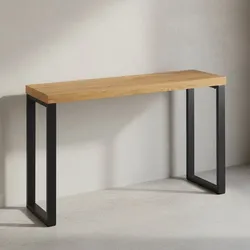 KADIMA DESIGN Konsolentisch in modernem Design, Eiche-Optik, Große Ablagefläche