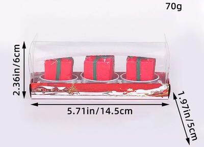 Inspire Essentials Hand Painted Christmas Decorative Candle Gift Set Romantic Holiday Candles gift Box